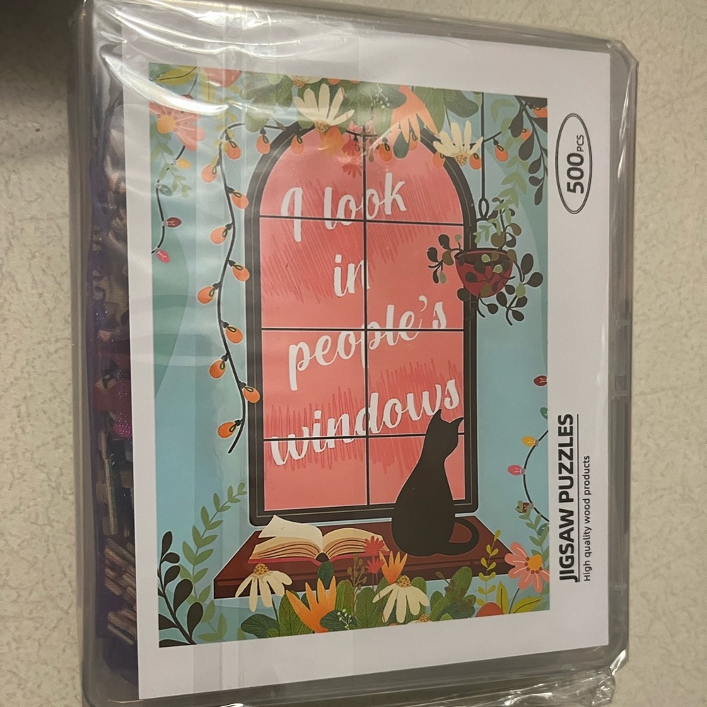 Swiftie Puzzle Taylor Swift TTPD I Look in People’s Windows Cat Swiftie Gift